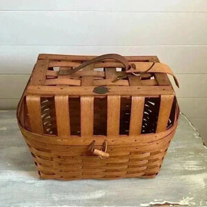 BICYCLE PET BASKET PETERBORO BASKET CO. 150 YEAR ANNIVERSARY RARE